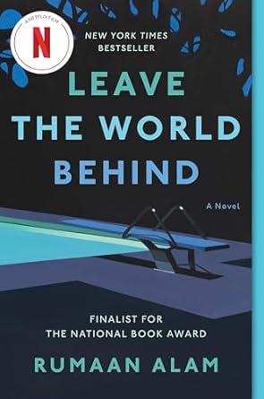 Cover Image of Leave the World Behind. Shows a pool with a diving board at night.