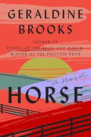 Cover of the book Horse featuring a sunset on a fenced-in field.