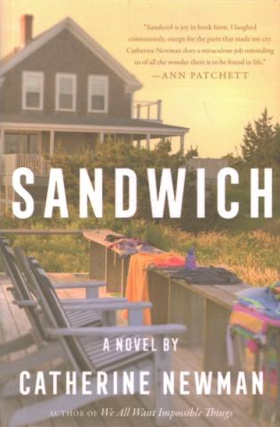 Cover of the book Sandwich by Catherine Newman. Shows an idyllic summer beach home. 